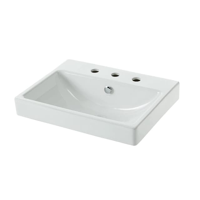 22.05" Allen Dulverton Rectangular Vessel Bathroom Sink – Used – Fair