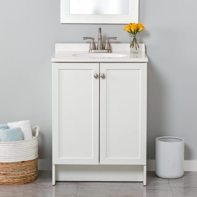 24" Project Source Jax White Vanity – Used – Good