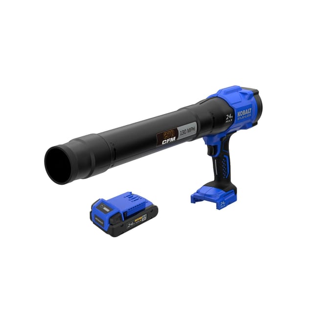 Kobalt 24-Volt 270-CFM 130-MPH Handheld Leaf Blower 3 Ah Battery Included Charger – New