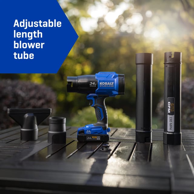 Kobalt 24-Volt 270-CFM 130-MPH Handheld Leaf Blower 3 Ah Battery Included Charger – New – photo 3