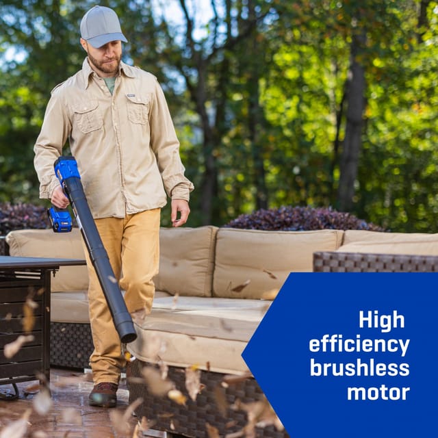 Kobalt 24-Volt 270-CFM 130-MPH Handheld Leaf Blower 3 Ah Battery Included Charger – New – photo 5
