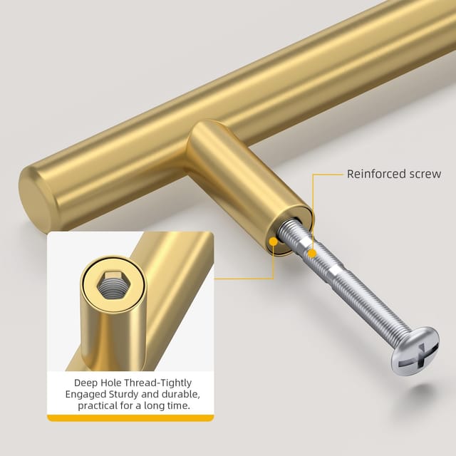 Goldenwarm Brushed Brass Cabinet Pulls (8-Pack) – New – photo 5