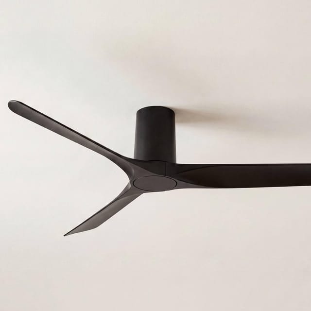52" Casa Vieja Zebec Hugger Ceiling Fan with Remote – Black – New