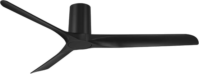 52" Casa Vieja Zebec Hugger Ceiling Fan with Remote – Black – New – photo 2