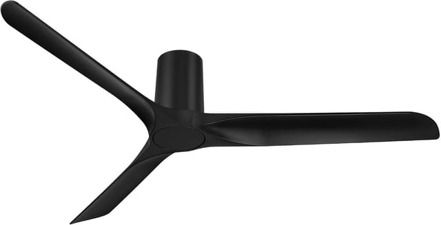 52" Casa Vieja Zebec Hugger Ceiling Fan with Remote – Black – New – photo 7