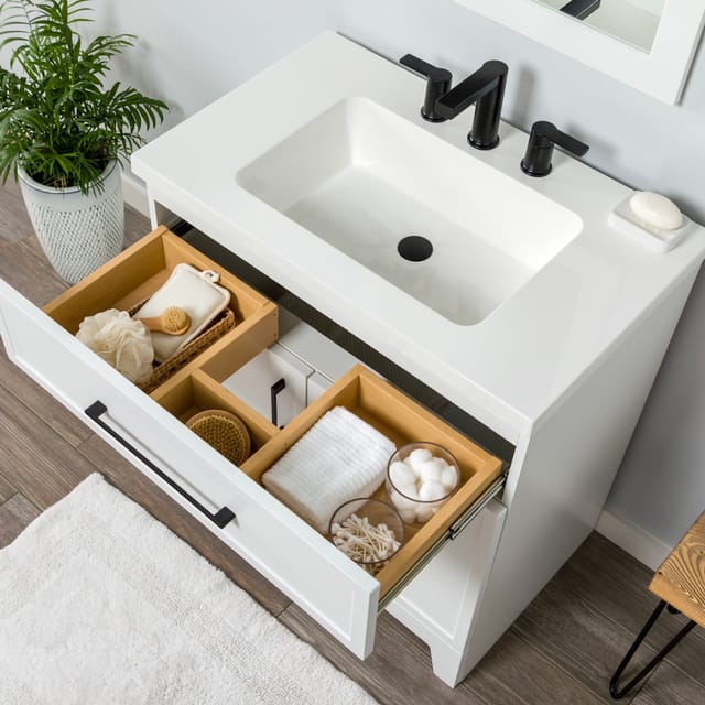 30" Style Selections Potter White Single Sink Vanity – New – photo 6