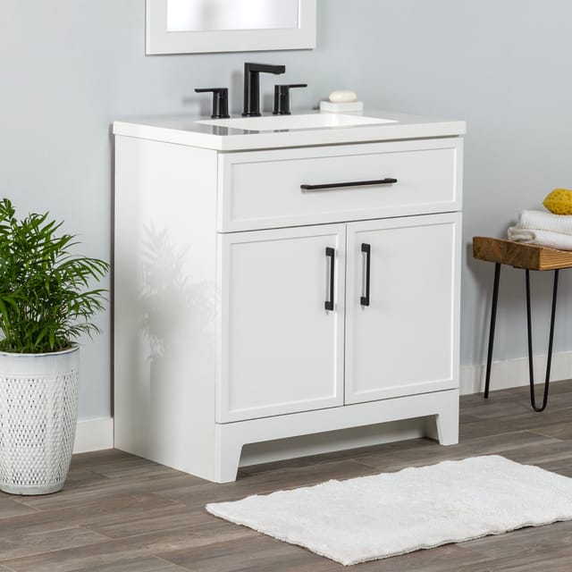 30" Style Selections Potter White Single Sink Vanity – New – photo 7