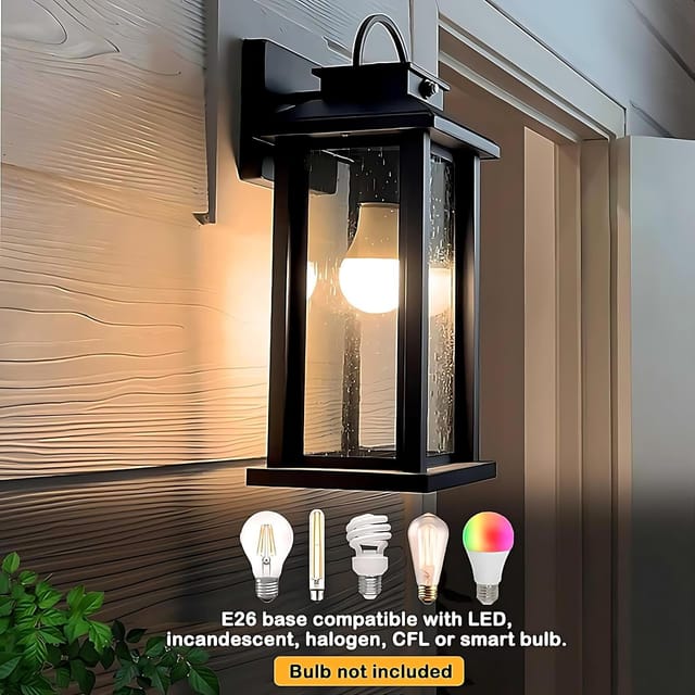 15.5" Yonaveil Dusk to Dawn Outdoor Wall Lights (2-Pack) – New – photo 4