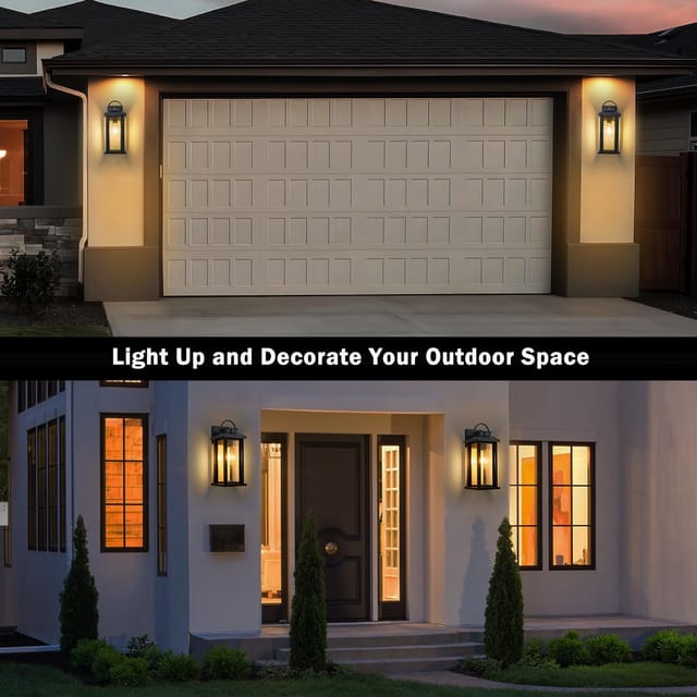 15.5" Yonaveil Dusk to Dawn Outdoor Wall Lights (2-Pack) – New – photo 6