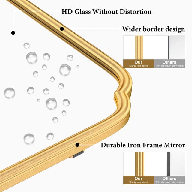 18" x 24" Ferytange Gold Decorative Wall Mirror – New – photo 7