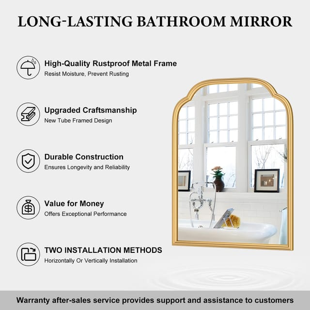 18" x 24" Ferytange Gold Decorative Wall Mirror – New – photo 9