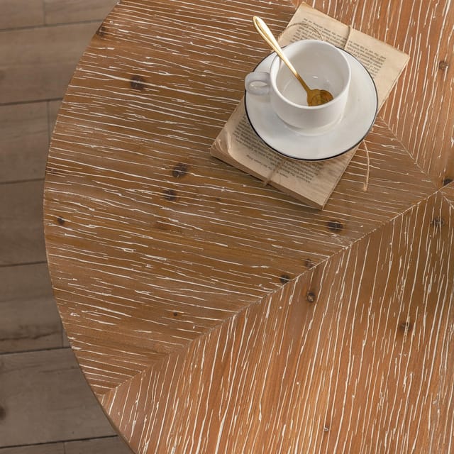 31.29" Modern Retro Splicing Round Coffee Table – New – photo 6