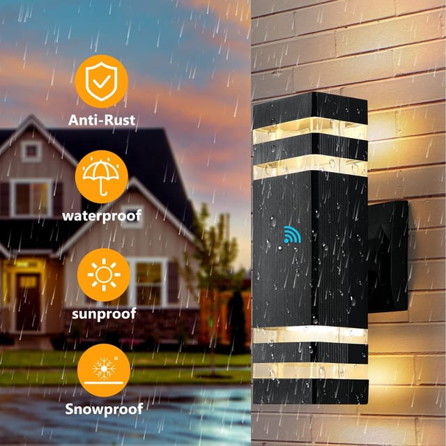 Tewei 1-Pack LED Porch Outdoor Wall Lights Fixture with Sensor – New – photo 5