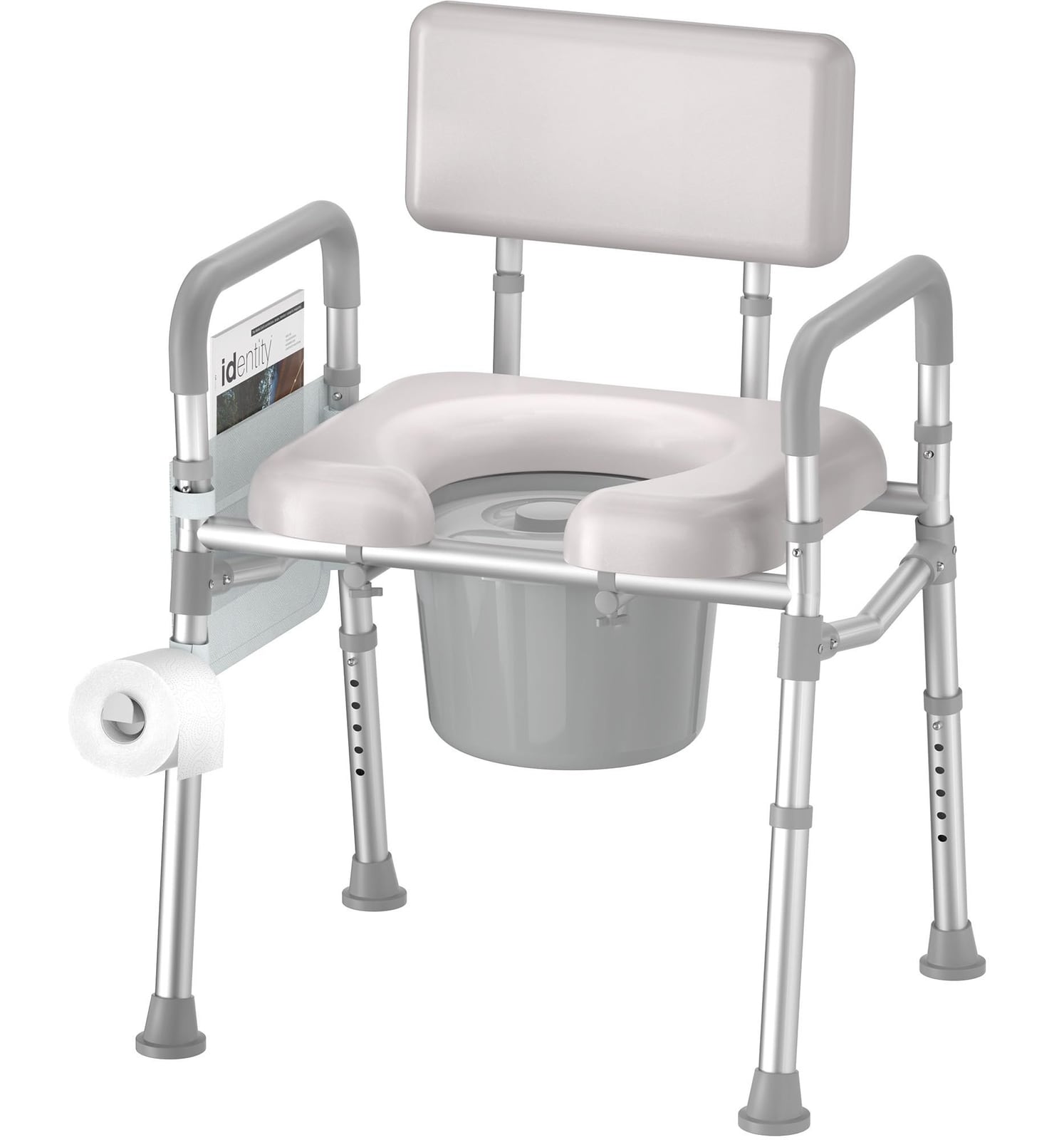 Soundfuse Bedside with Padded Seat – Grey – NEW