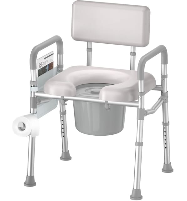 Soundfuse Bedside with Padded Seat – Grey – NEW – photo 1