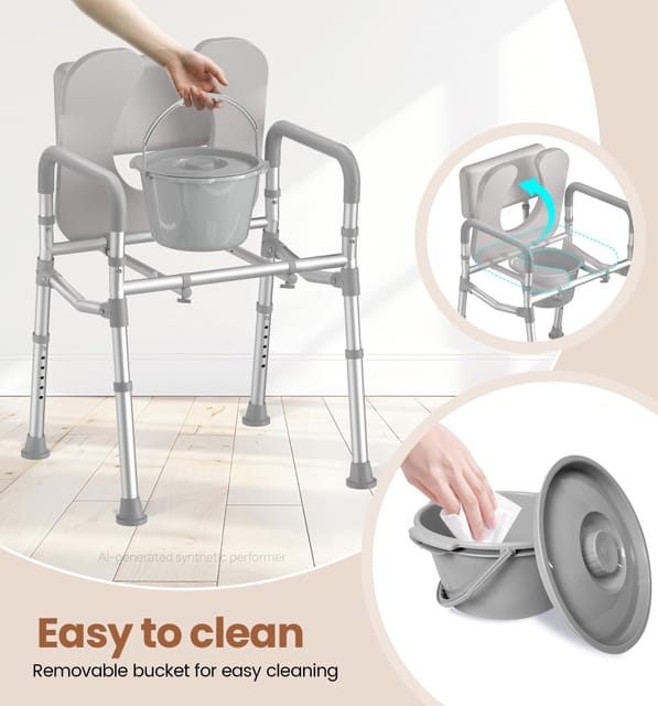 Soundfuse Bedside with Padded Seat – Grey – NEW – photo 6