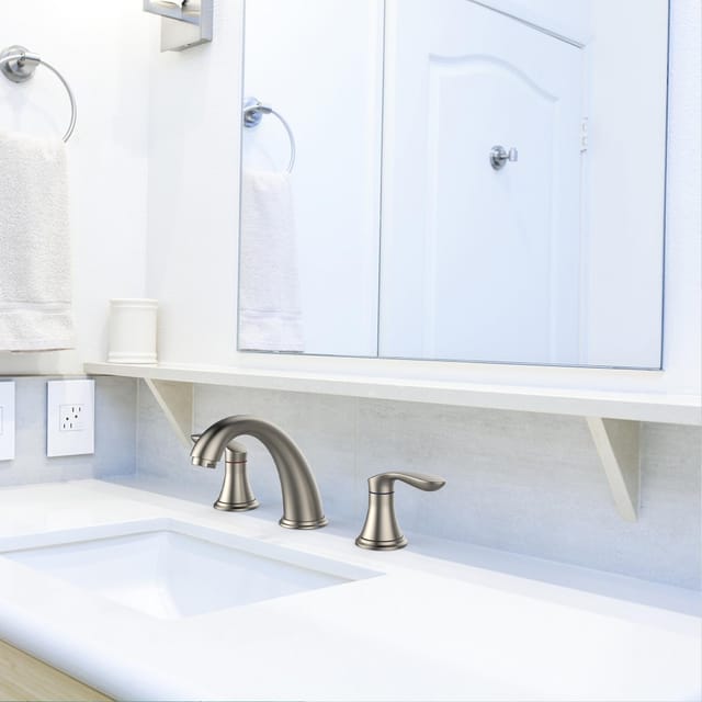 Bathroom Sink Faucet – Brushed Nickel – New – photo 2