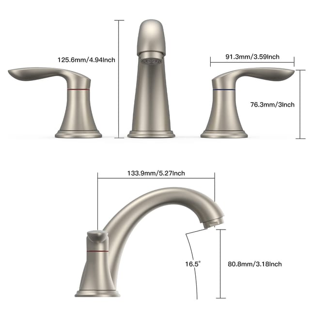 Bathroom Sink Faucet – Brushed Nickel – New – photo 3