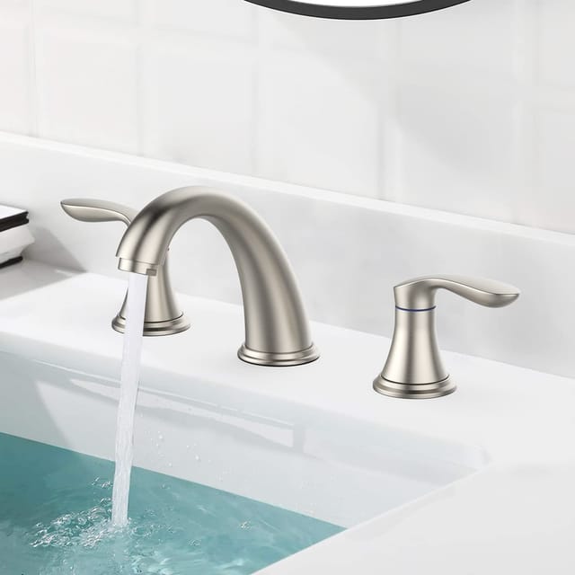 Bathroom Sink Faucet – Brushed Nickel – New – photo 5