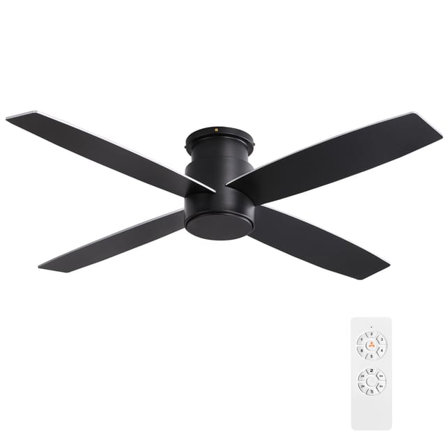 52" Ceiling Fan Without Light – Matte Black – Used – Good – photo 6