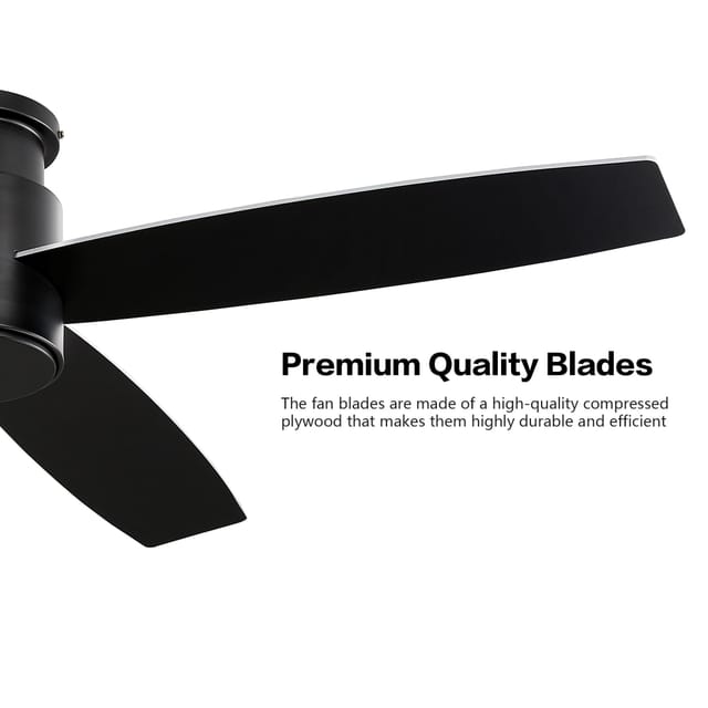 52" Ceiling Fan Without Light – Matte Black – Used – Good – photo 7
