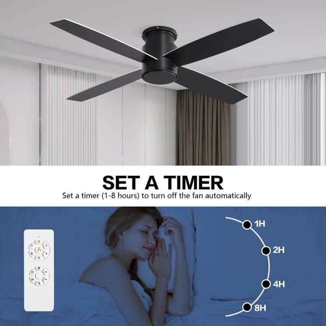 52" Ceiling Fan Without Light – Matte Black – Used – Good – photo 8
