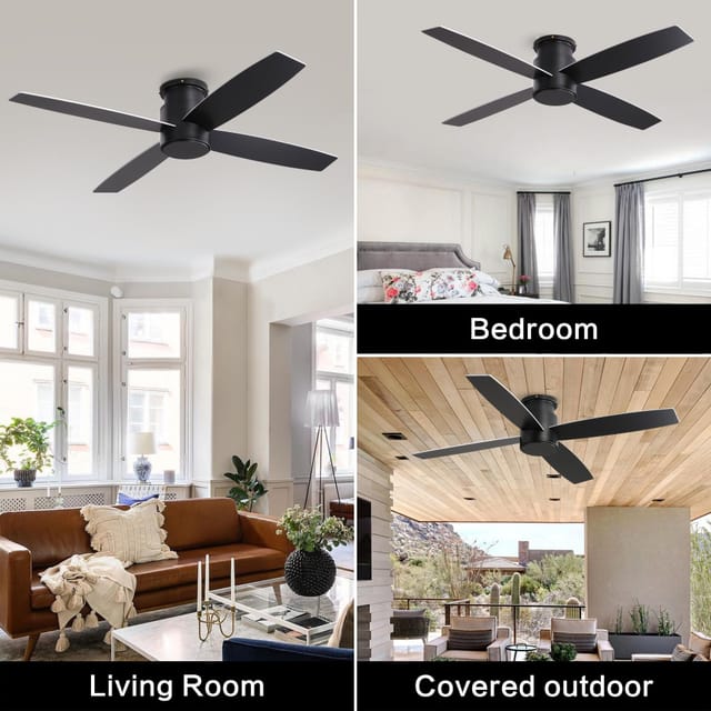 52" Ceiling Fan Without Light – Matte Black – Used – Good – photo 9