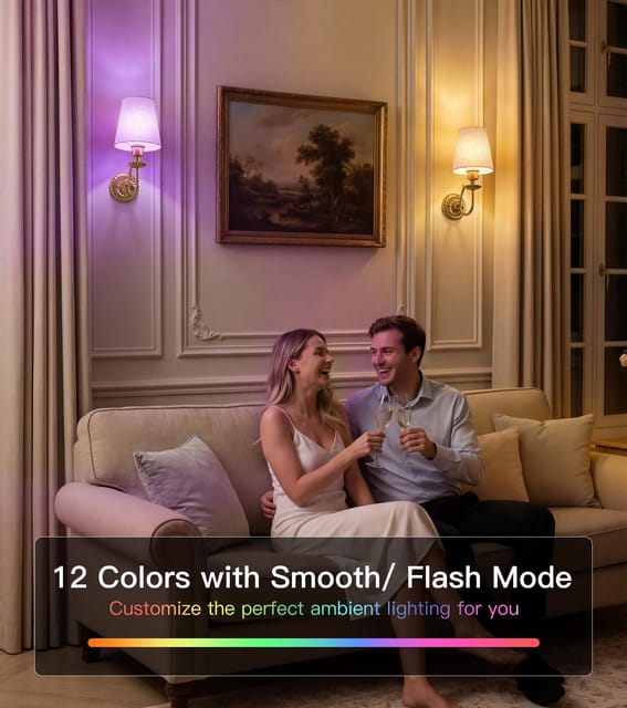 5300mAh Battery Operated Wall Sconce with Remote – Brushed Gold – New – photo 4