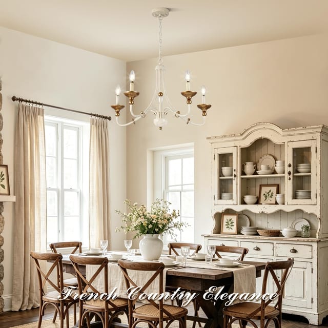 27.1" French Country Chandeliers for Dining Room – New – photo 2