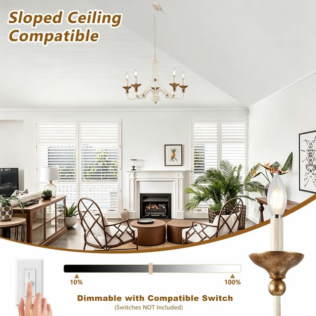 27.1" French Country Chandeliers for Dining Room – New – photo 4