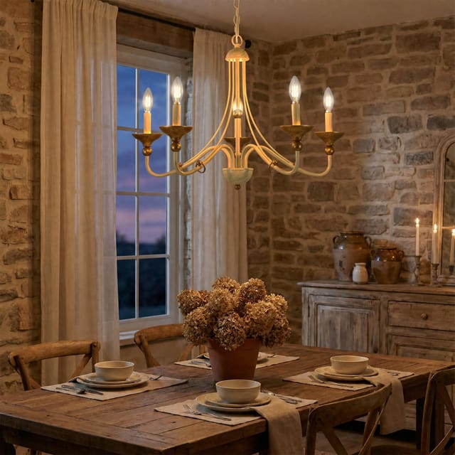 27.1" French Country Chandeliers for Dining Room – New – photo 6