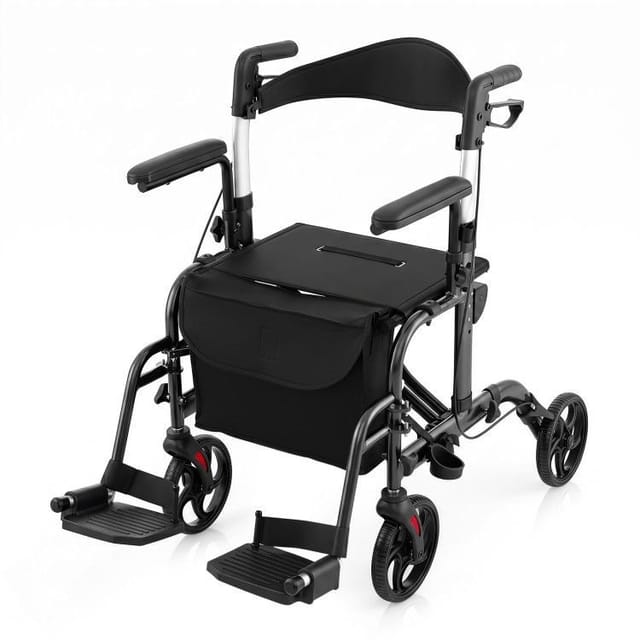 2-in-1 Folding transport chair – Open Box
