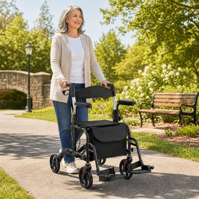 2-in-1 Folding transport chair – Open Box – photo 2