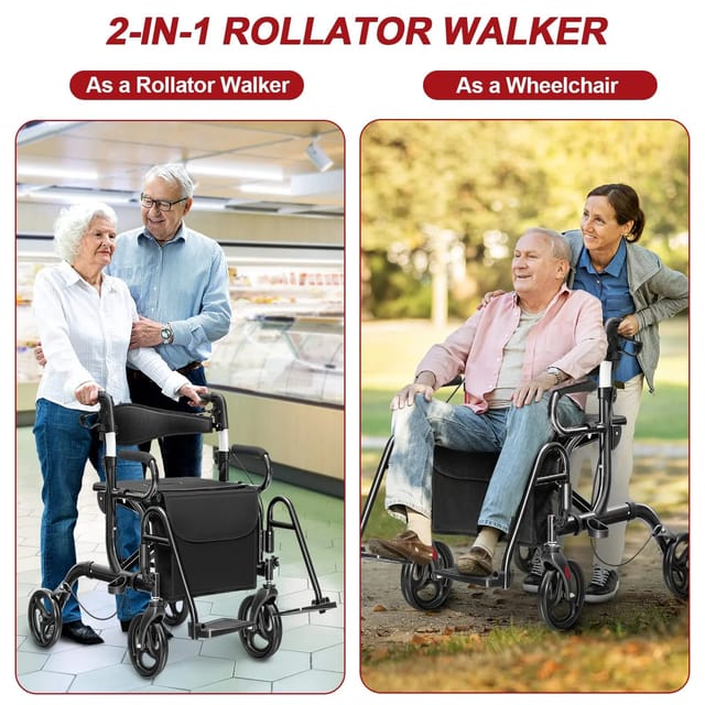 2-in-1 Folding transport chair – Open Box – photo 6