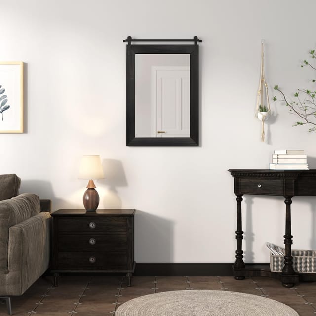 Farmhouse Barn Door Mirror – New – photo 2