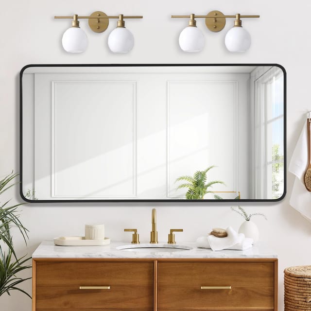 Rectangular Wall Metal Frame Bathroom Vanity Mirror – New – photo 2