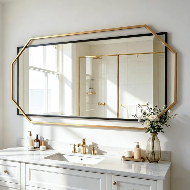 Rectangular Wall Metal Frame Bathroom Vanity Mirror – New – photo 6