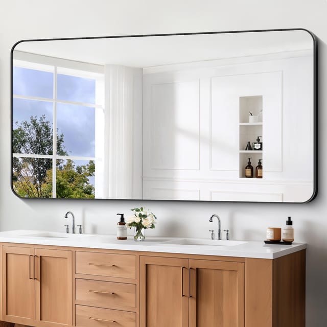 Large Bathroom Mirror 72" x 36" – New – photo 5
