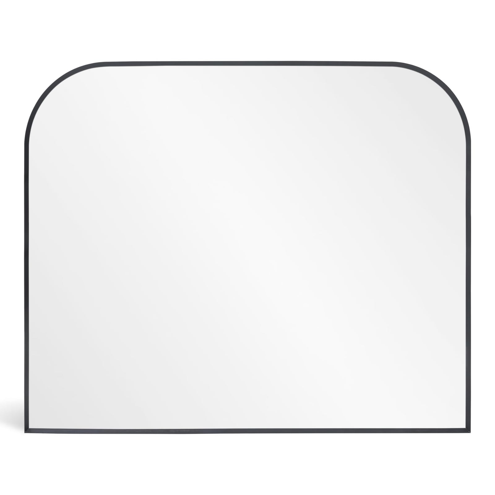 Black Arched Mantle Mirror 36" x 30" – New