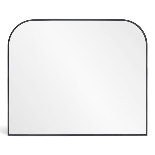 Black Arched Mantle Mirror 36" x 30" – New