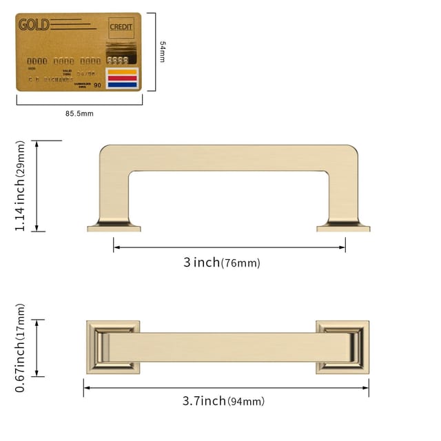 Brushed Brass Handles Cabinet (10-Pack) – Used – Good – photo 6