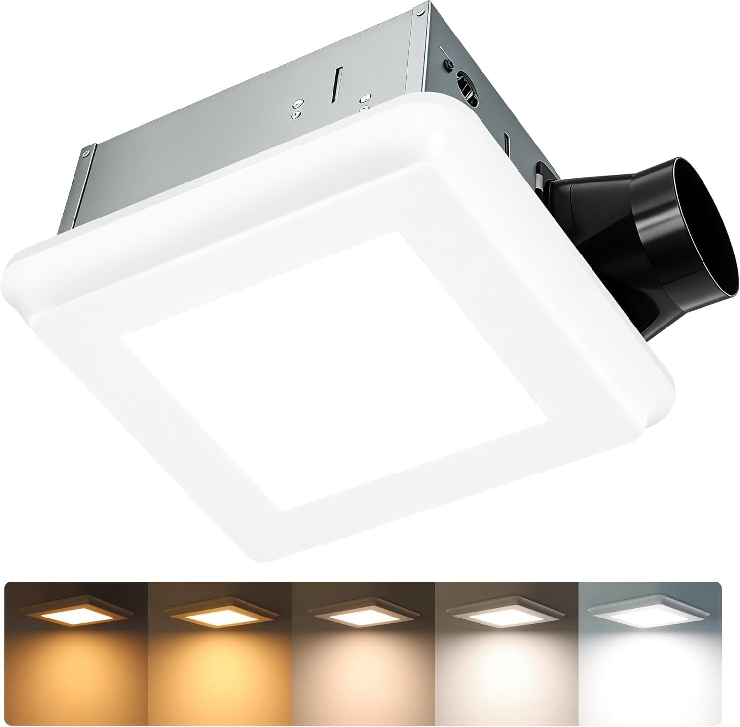 Bathroom Exhaust Fan with LED Light – New