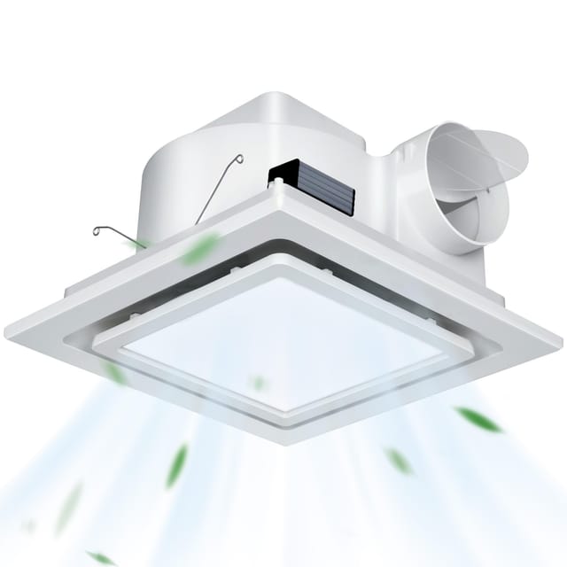 Bathroom Exhaust Fan with LED Light – New – photo 2