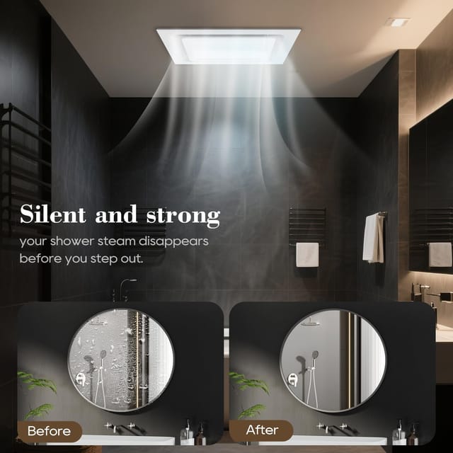 Bathroom Exhaust Fan with LED Light – New – photo 5