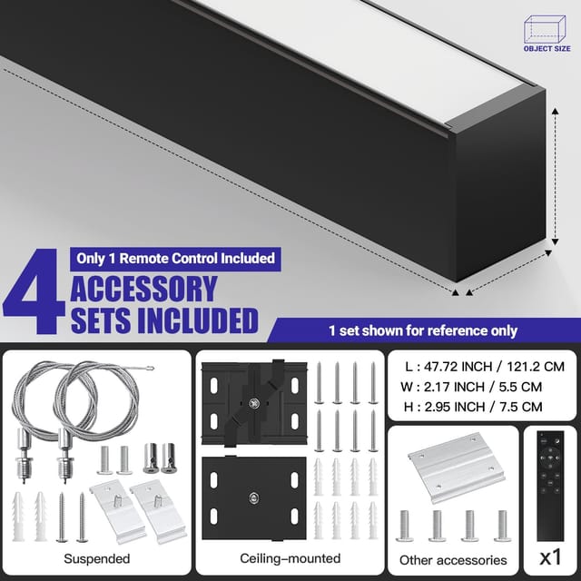 4 ft JTT LED Linear Ceiling Lights (4-Pack) – New – photo 4