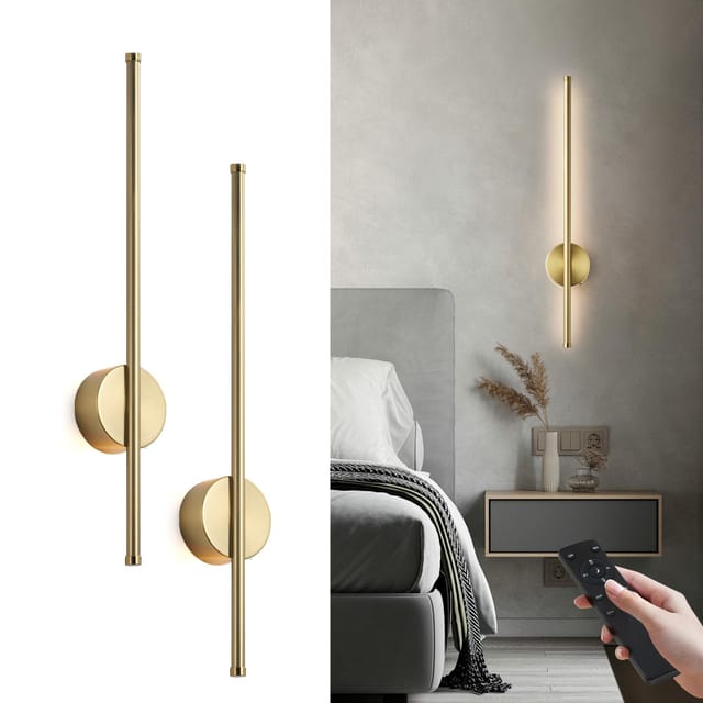 Battery Operated Modern Wall Sconce Set of Two – New