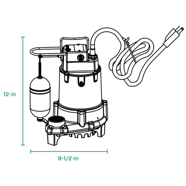 HP 1/2- 115-Volt 80.0-GPM Cast Iron Submersible Sump Pump – New – photo 6
