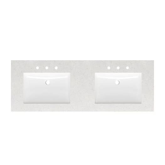 61" Double Sink Top Bathroom Vanity – New – photo 2