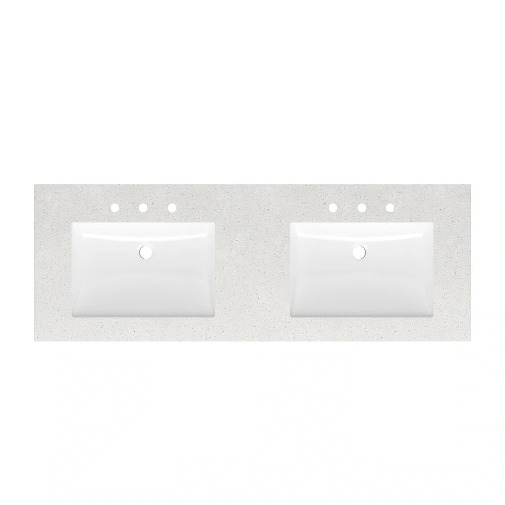 61" Double Sink Top Bathroom Vanity – New