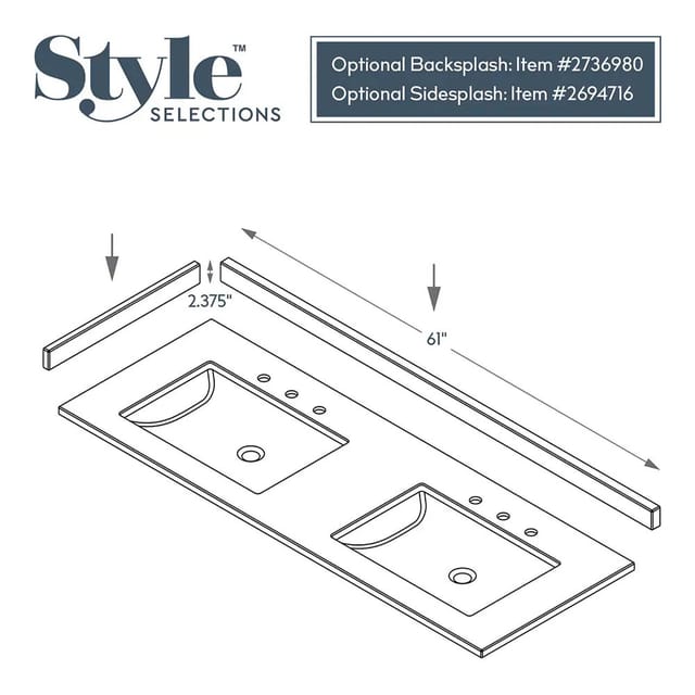 61" Double Sink Top Bathroom Vanity – New – photo 5